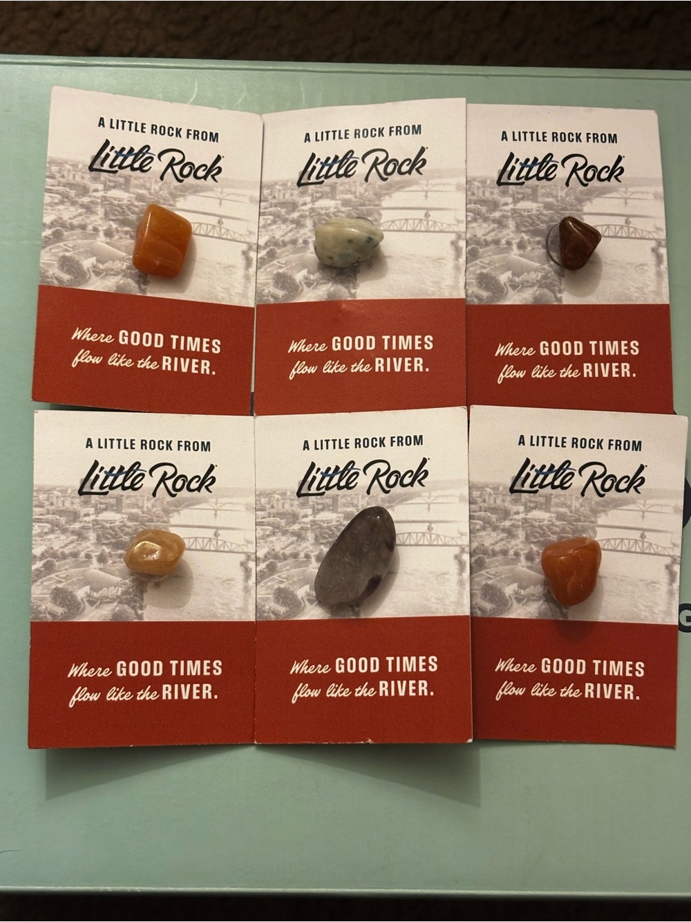 Little Polished Rock lot from Little Rock Arkansas Souvenir Lapel Hat Jacket Pin